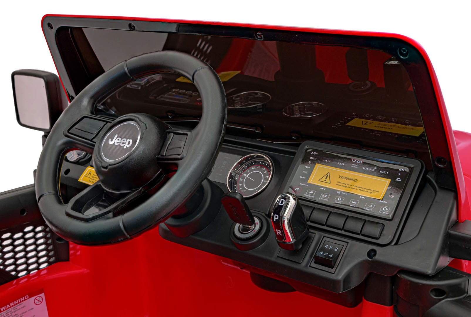 Licencirani auto na akumulator Jeep Wrangler Rubicon 4x4 - crveni