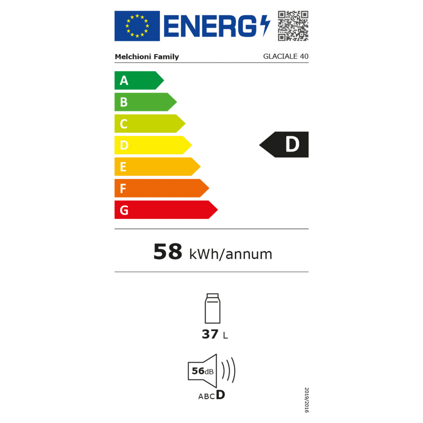 MELCHIONI family Hladnjak, prijenosni, kapacitet 37 lit., do -18 °C, 12V/220V - GLACIALE 40