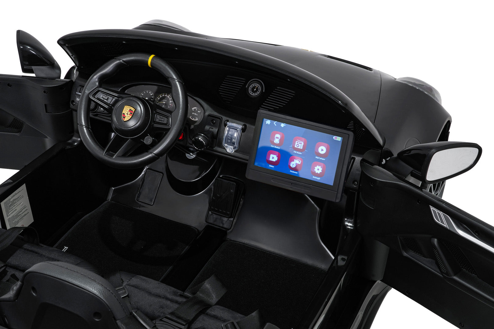 Licencirani auto na akumulator Porsche 911 GT3 STRONG MP4 - dvosjed - crni