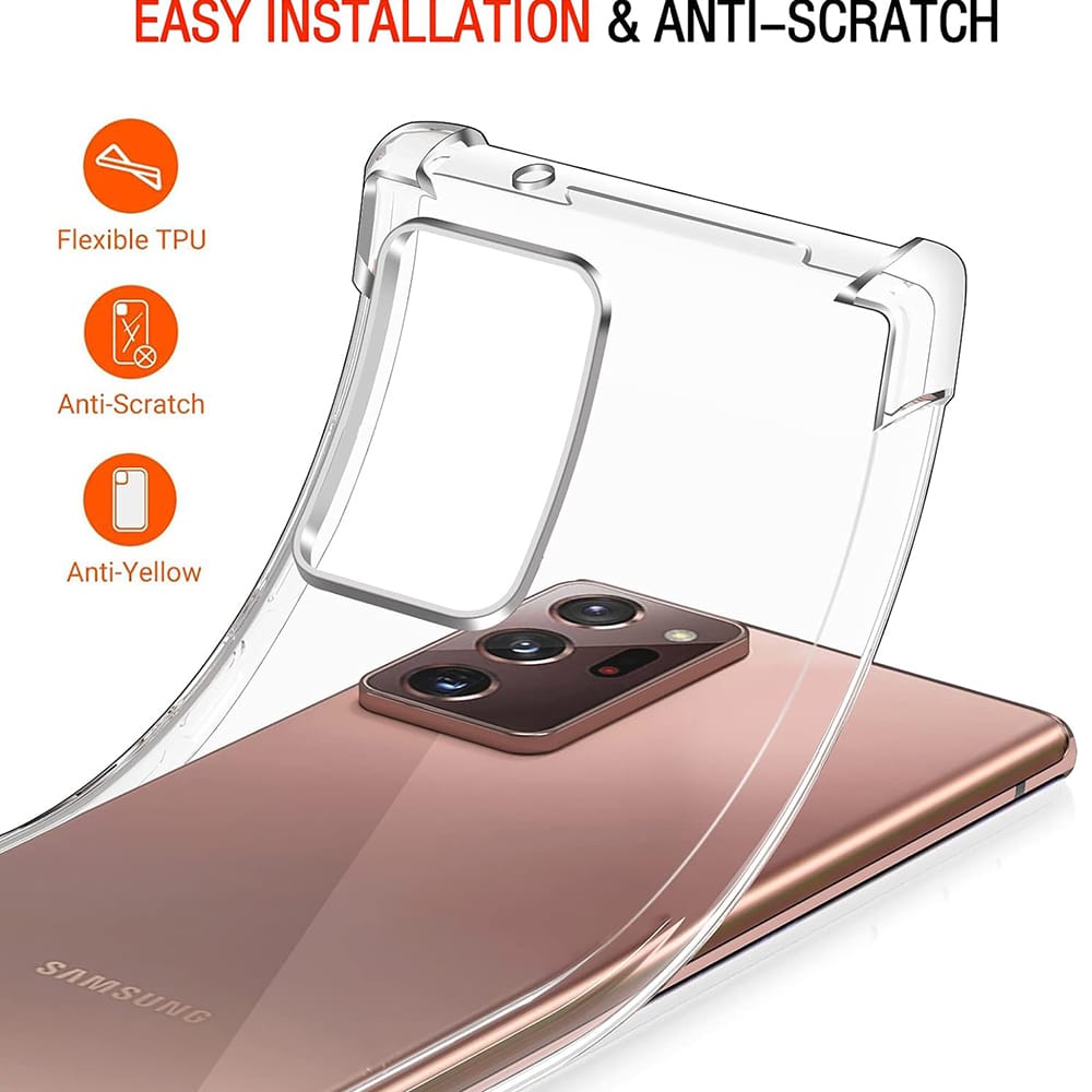 Techsuit Shockproof Clear Silicone prozirna maskica otporna na udarce za Samsung Galaxy Note 20 Ultra 4G / Note 20 Ultra 5G