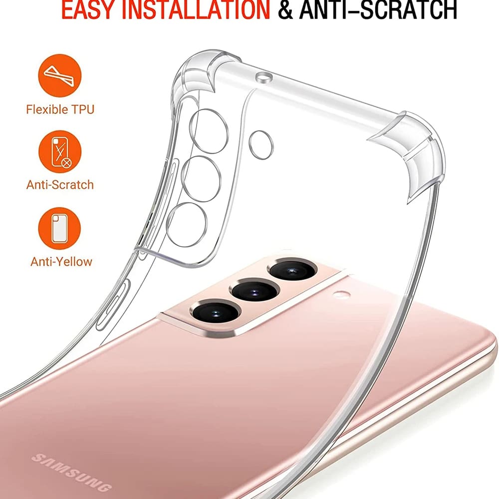 Techsuit Shockproof Clear Silicone prozirna maskica otporna na udarce za Samsung Galaxy S21 FE 5G