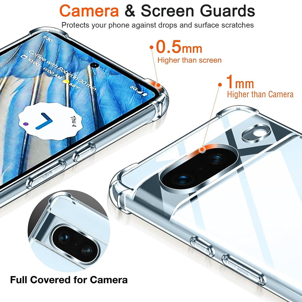 Techsuit Shockproof Clear Silicone průhledné pouzdro odolné proti nárazům pro Google Pixel 8a