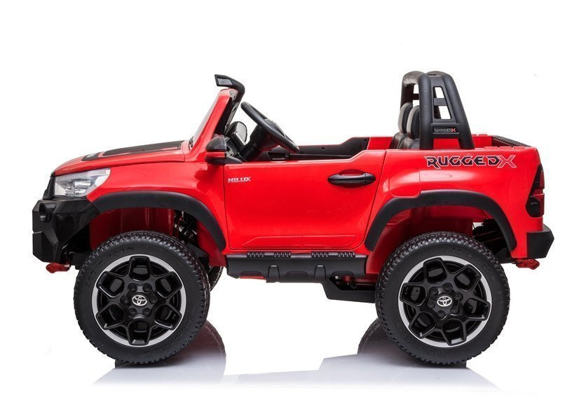 Licencirani auto na akumulator Toyota Hilux 4x4 - dvosjed - crveni/lakirani