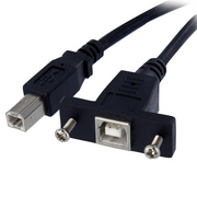 StarTech.com USBPNLBFBM1 USB kabel 0,3 m USB 2.0 USB B Crno