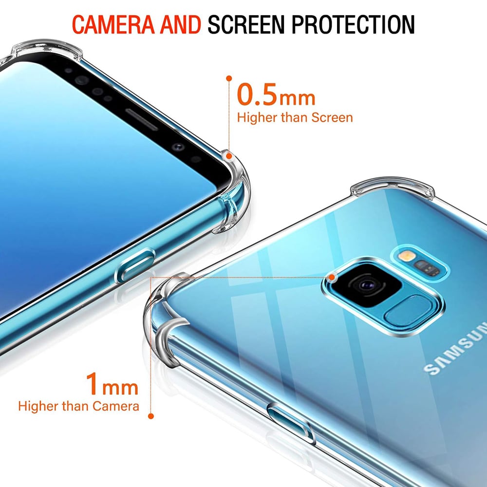 Techsuit Shockproof Clear Silicone průhledné pouzdro odolné proti nárazům pro Samsung Galaxy S9
