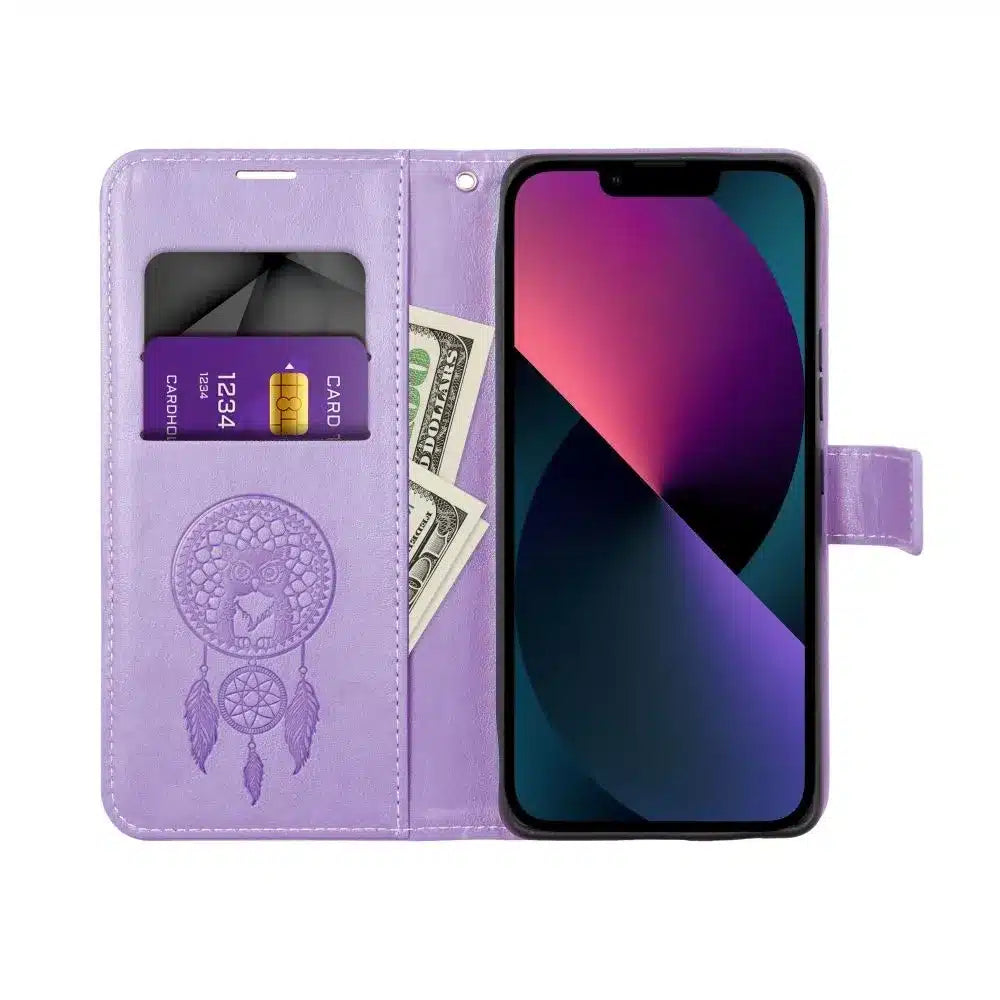 MEZZO Book case flipové pouzdro pro iPhone 16 dream catcher purple