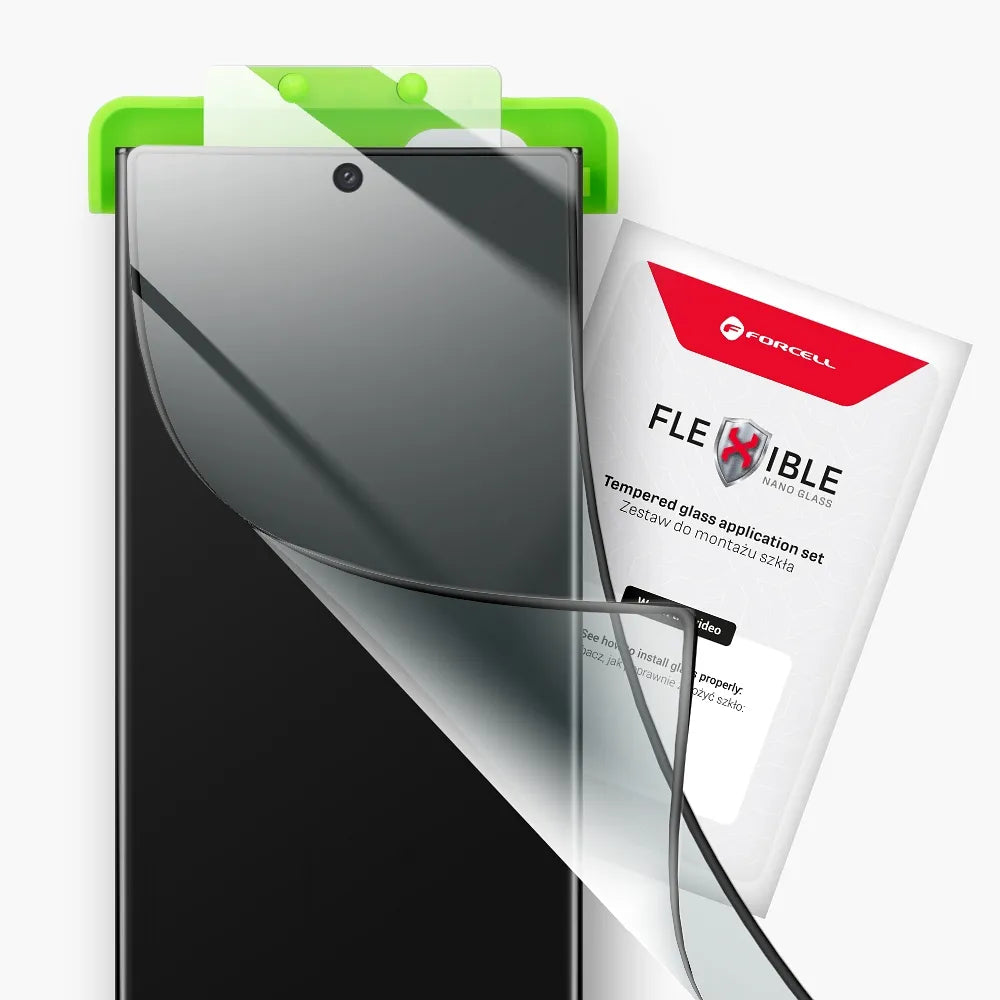 Forcell Flexible 5D - hibridno staklo za Samsung Galaxy S10 crno (Hot Bending) - radi čitač