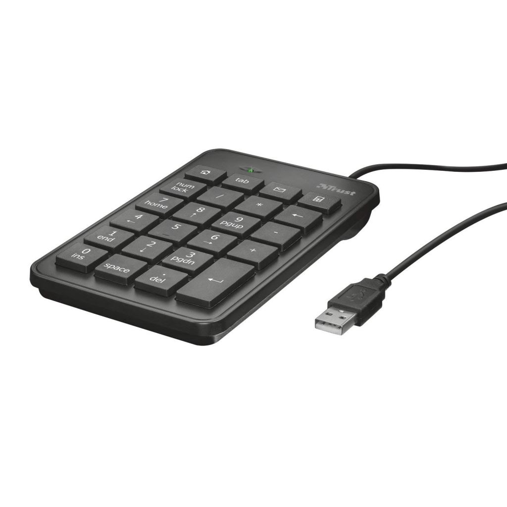 Trust 22221 numerička tipkovnica Laptop/PC USB Crno