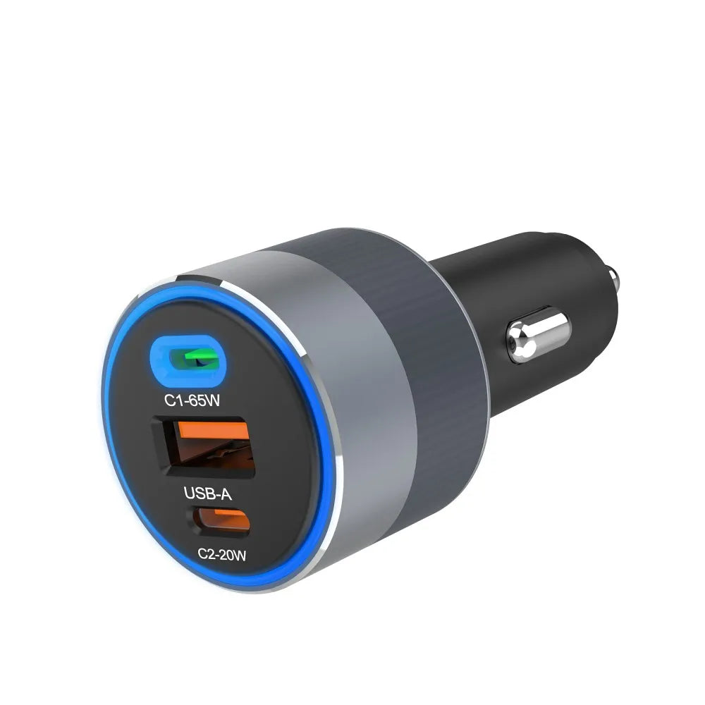 FORCELL F-ENERGY Alu - auto punjač 85W PD+QC4.0+SAM SFC 2.0, 2xUSB C+USB A