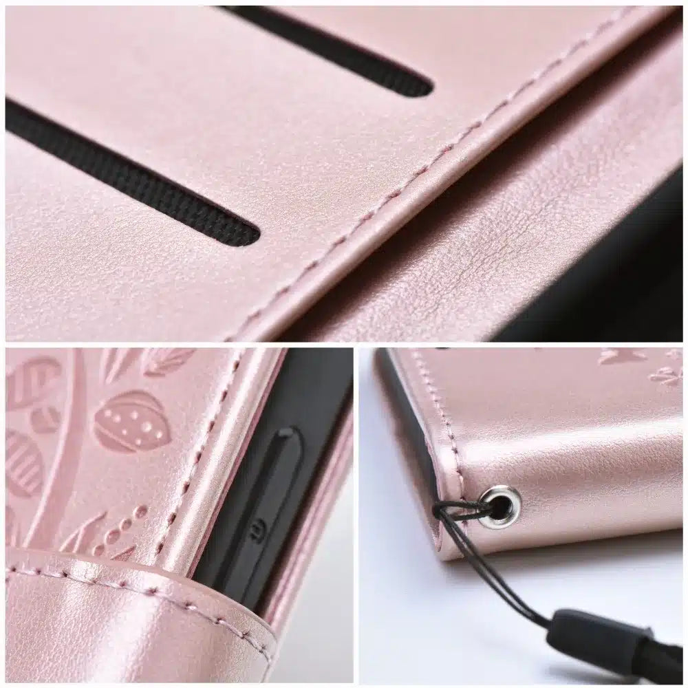 Pouzdro MEZZO Book na SAMSUNG GALAXY A54 5G se stromem rose gold