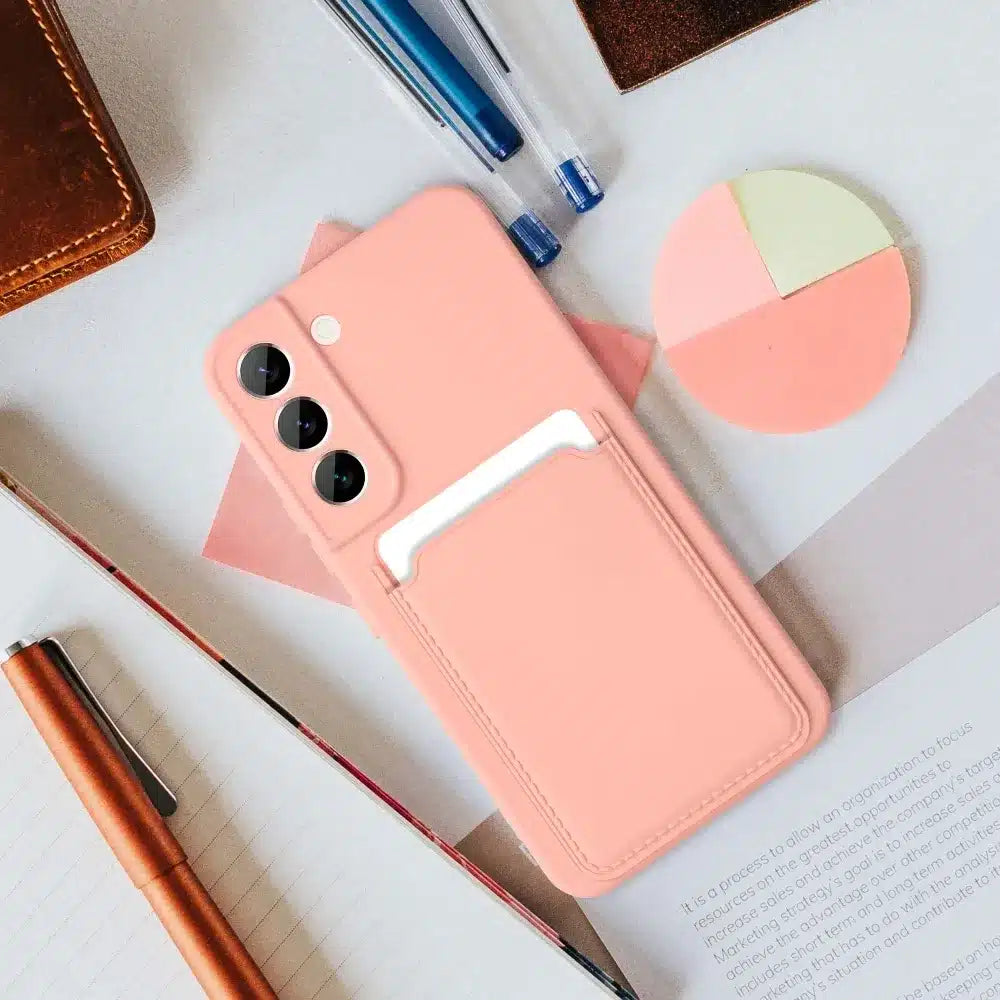 Pouzdro CARD CASE pro SAMSUNG A54 5G růžové