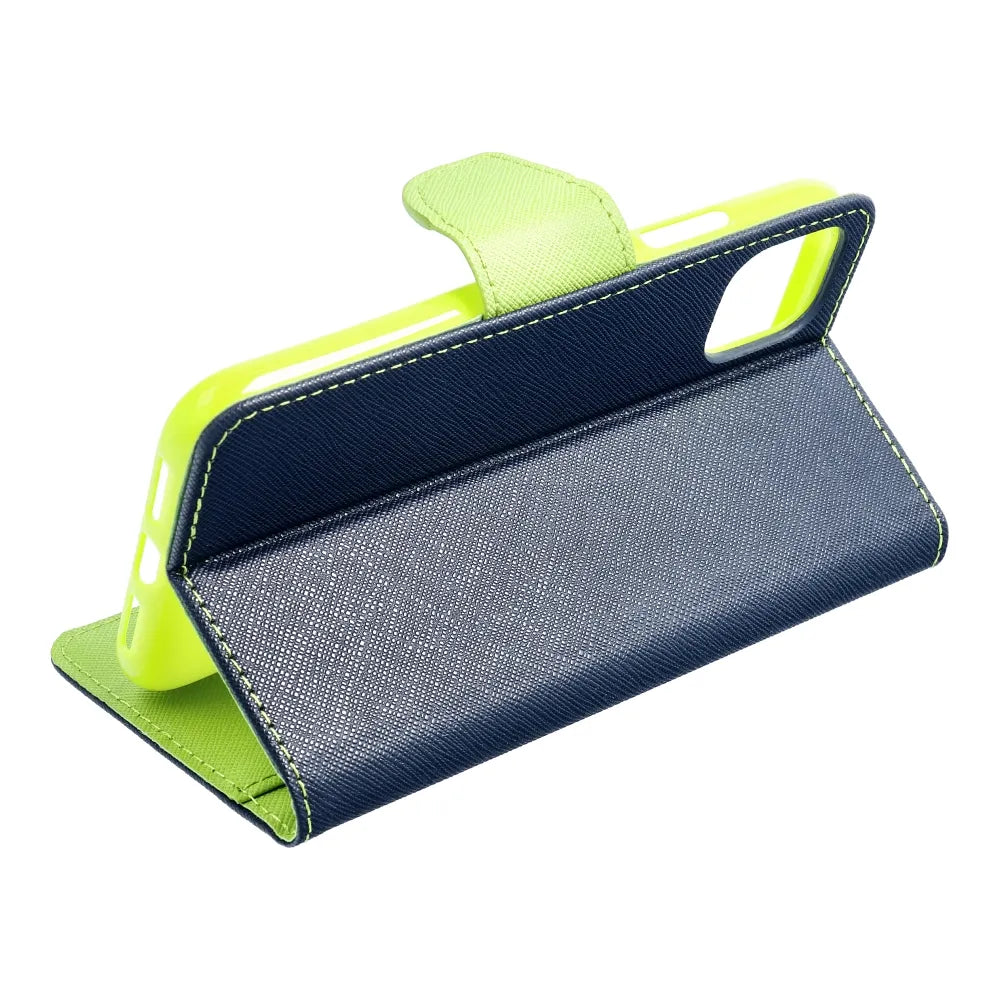 Fancy Book futrola za XIAOMI Redmi 13c / POCO C65 tamnoplava / limeta