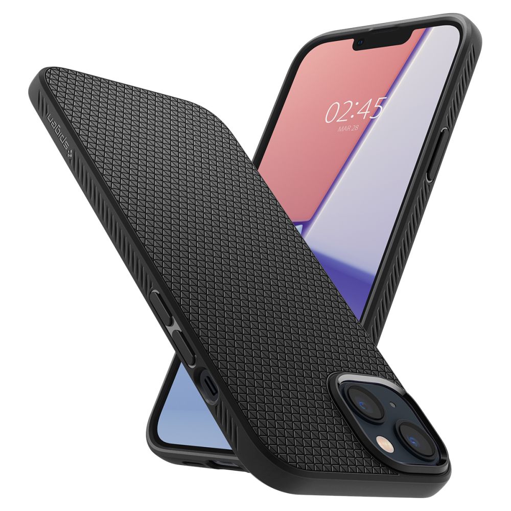 SPIGEN LIQUID AIR POUZDRO PRO IPHONE 14 PLUS / 15 PLUS MATNÁ ČERNÁ