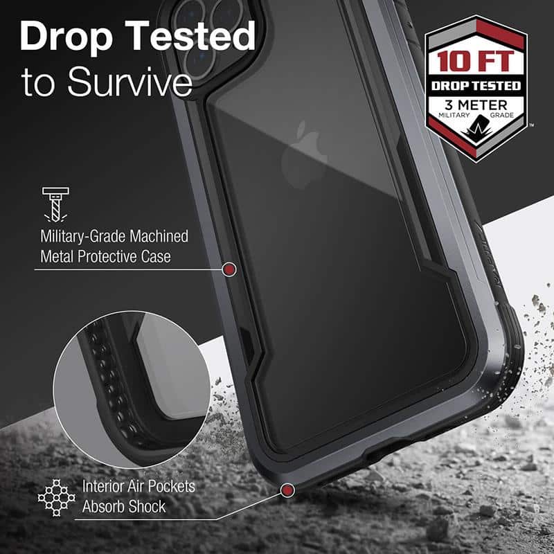 Hliníkové pouzdro RAPTIC SHIELD pro iPhone 12 / iPhone 12 Pro (Test pádu 3 m)