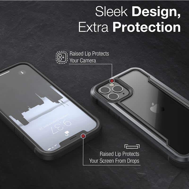 Hliníkové pouzdro RAPTIC SHIELD pro iPhone 12 / iPhone 12 Pro (Test pádu 3 m)