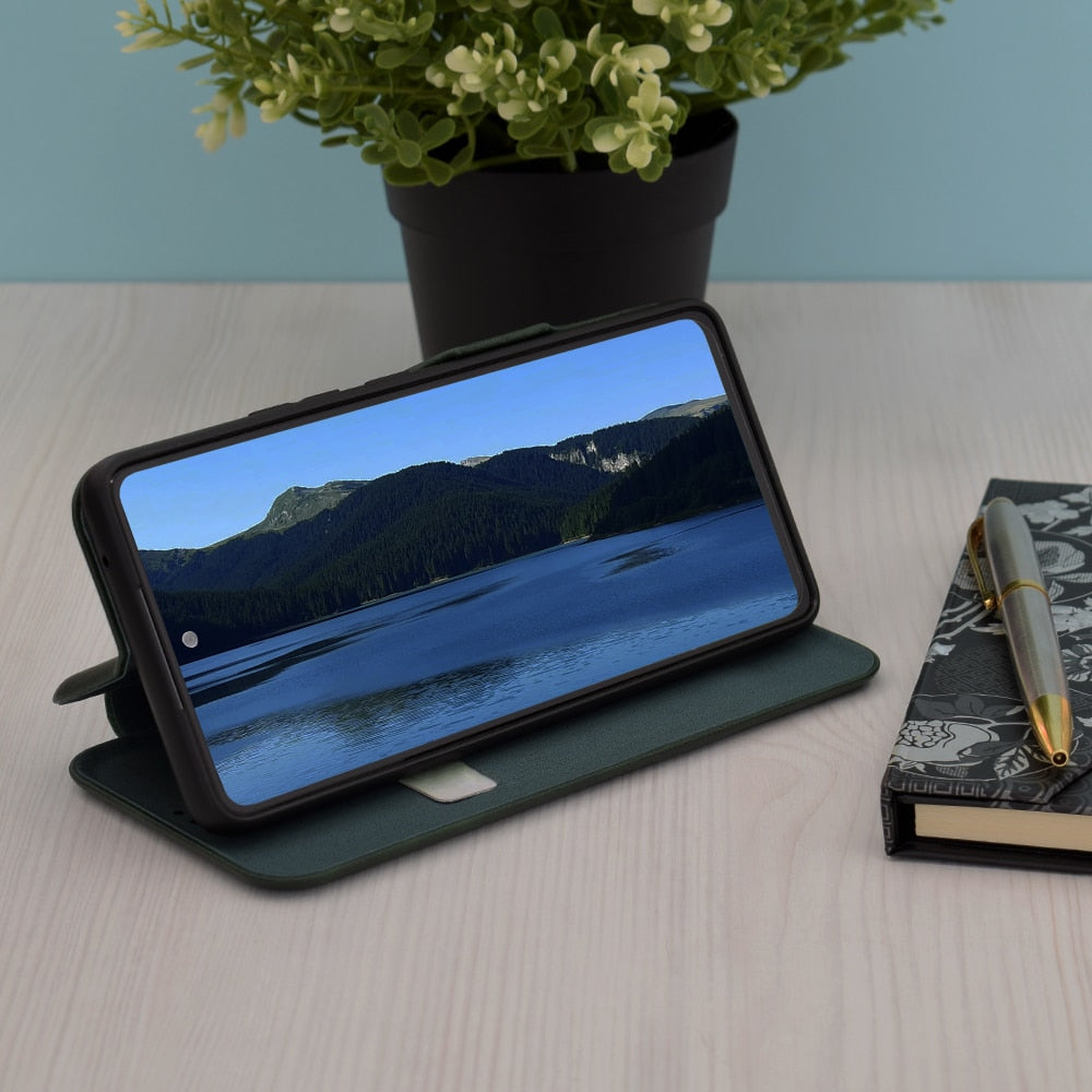 Techsuit Safe Wallet Plus preklopna futrola za Honor Magic6 Pro – tamno zelena