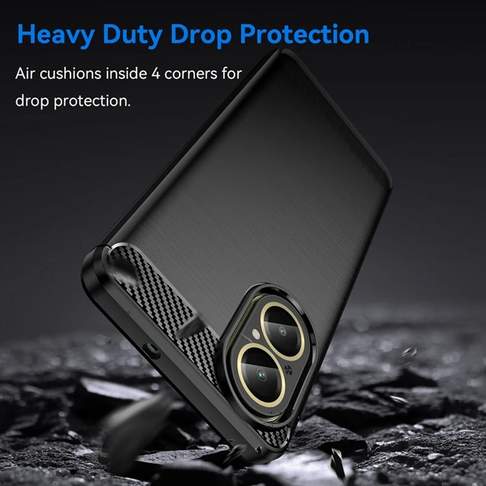 Techsuit Carbon Silicone pouzdro pro Realme C67 4G – černé