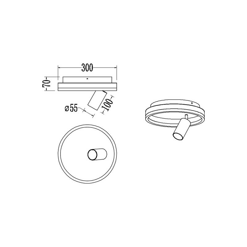 Stropna dekorativna svjetiljka Green Tech SFERA-1 18W