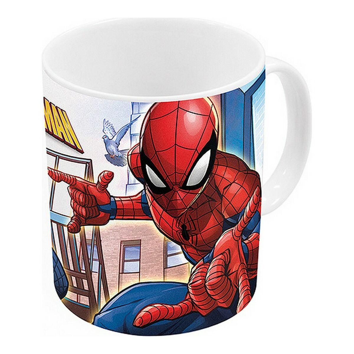 Velika Šalica Spider-Man Great power Plava Crvena Keramika 350 ml