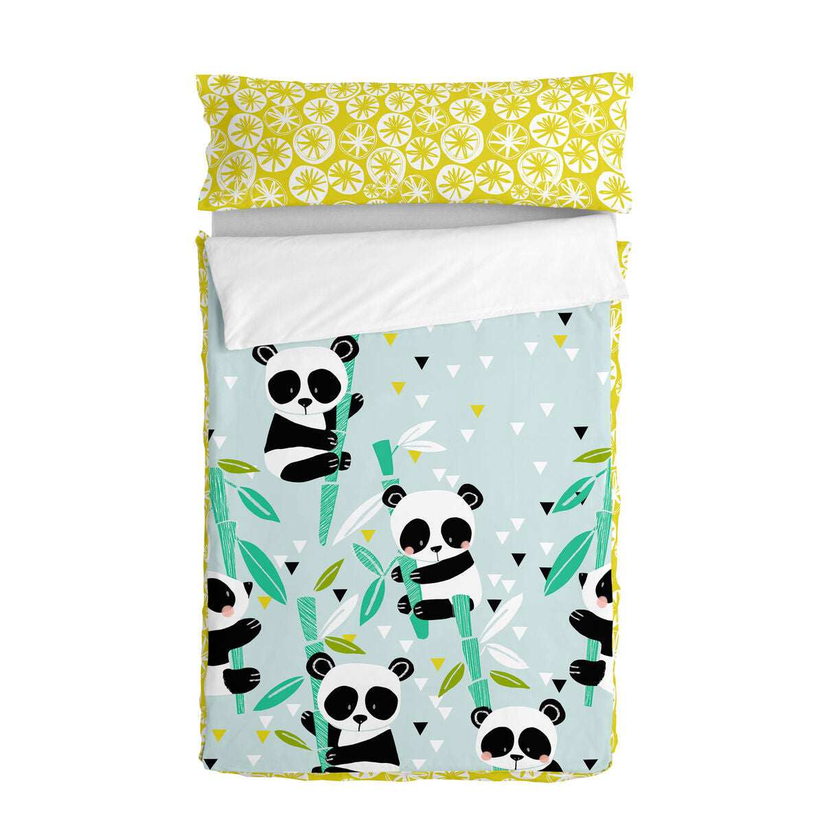 Nordijska vreća s punjenjem HappyFriday Moshi Moshi Panda Garden Blue Plava 42 x 20 x 50 cm