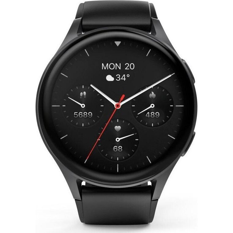 Hama Smartwatch 8900 3,63 cm (1.43") AMOLED 45 mm Digitalno 466 x 466 pikseli Ekran osjetljiv na dodir Crno GPS