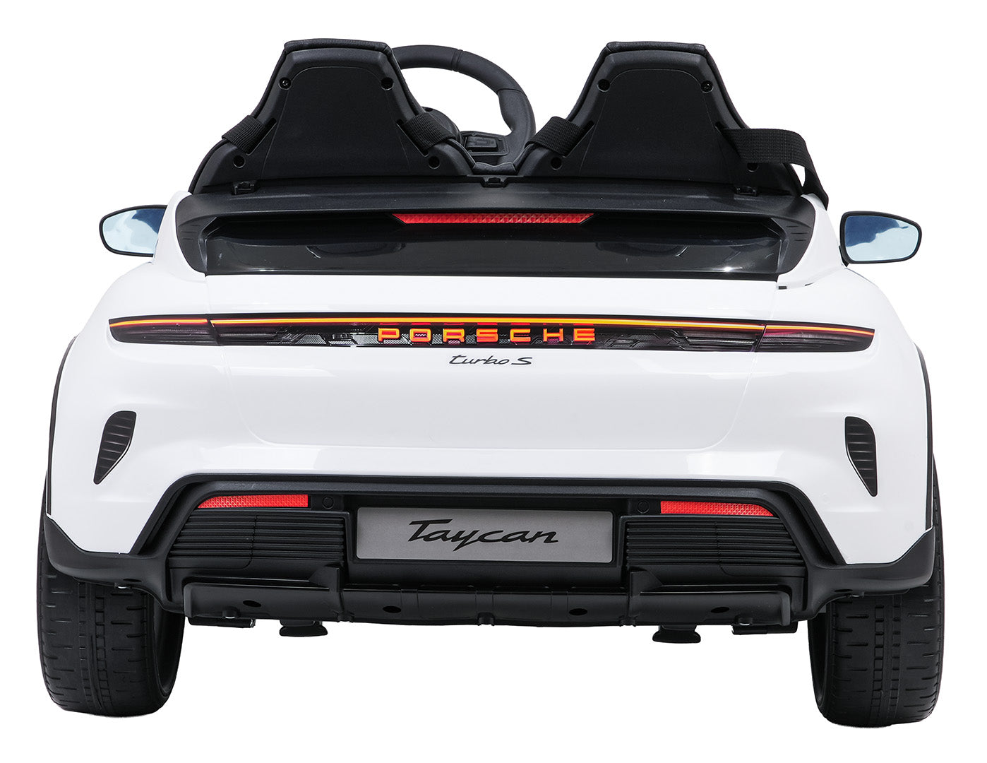 Licencirani auto na akumulator Porsche Taycan Turbo S - dvosjed - bijeli