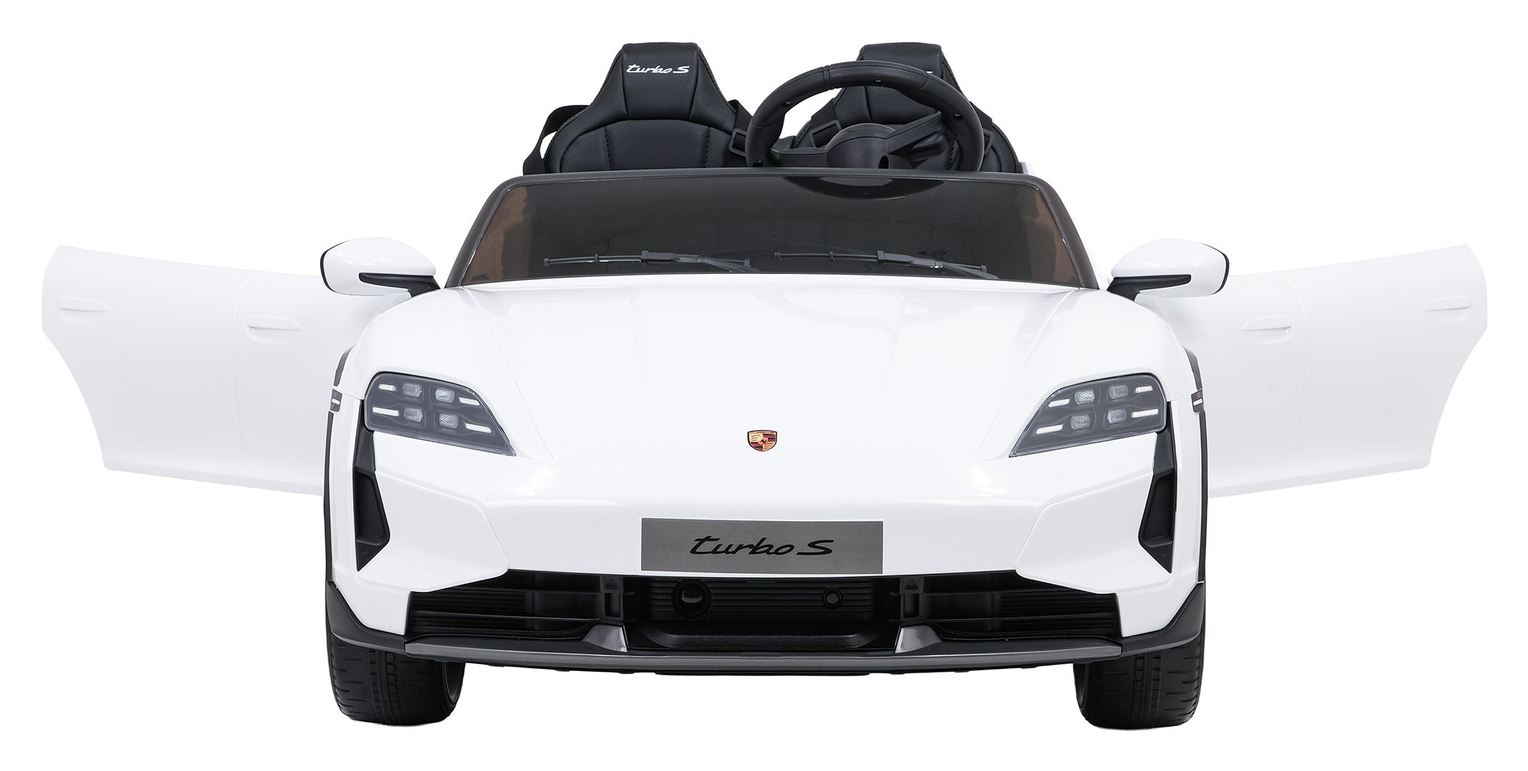 Licencirani auto na akumulator Porsche Taycan Turbo S - dvosjed - bijeli