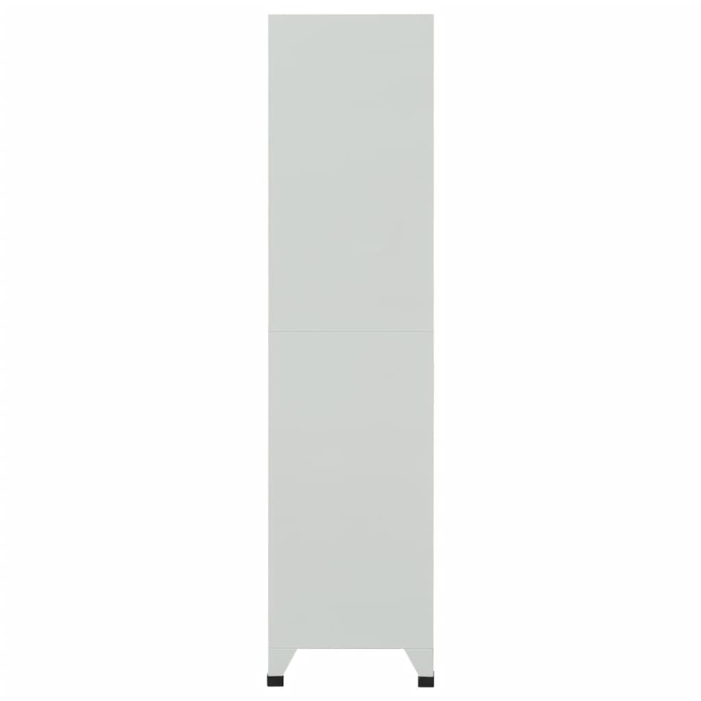 Ormarić s ključem i 6 pretinaca čelični 90 x 45 x 180 cm sivi