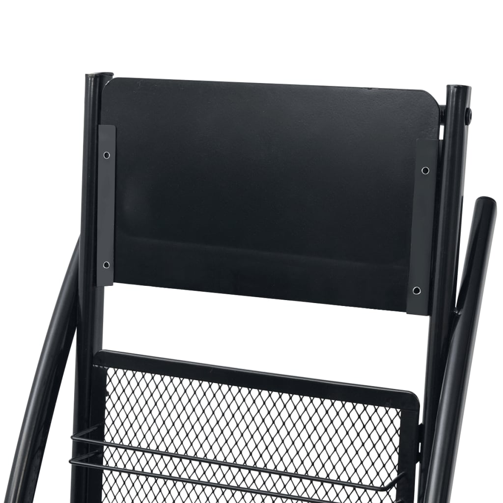 Stalak za Časopise 40x32x131 cm Crni A4
