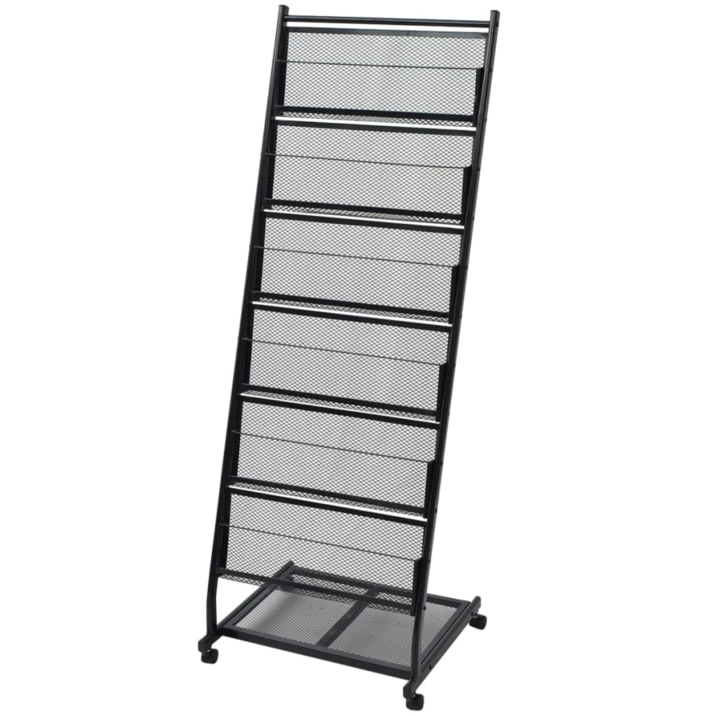 Stalak za Časopise 47,5x43x133 cm crna A4