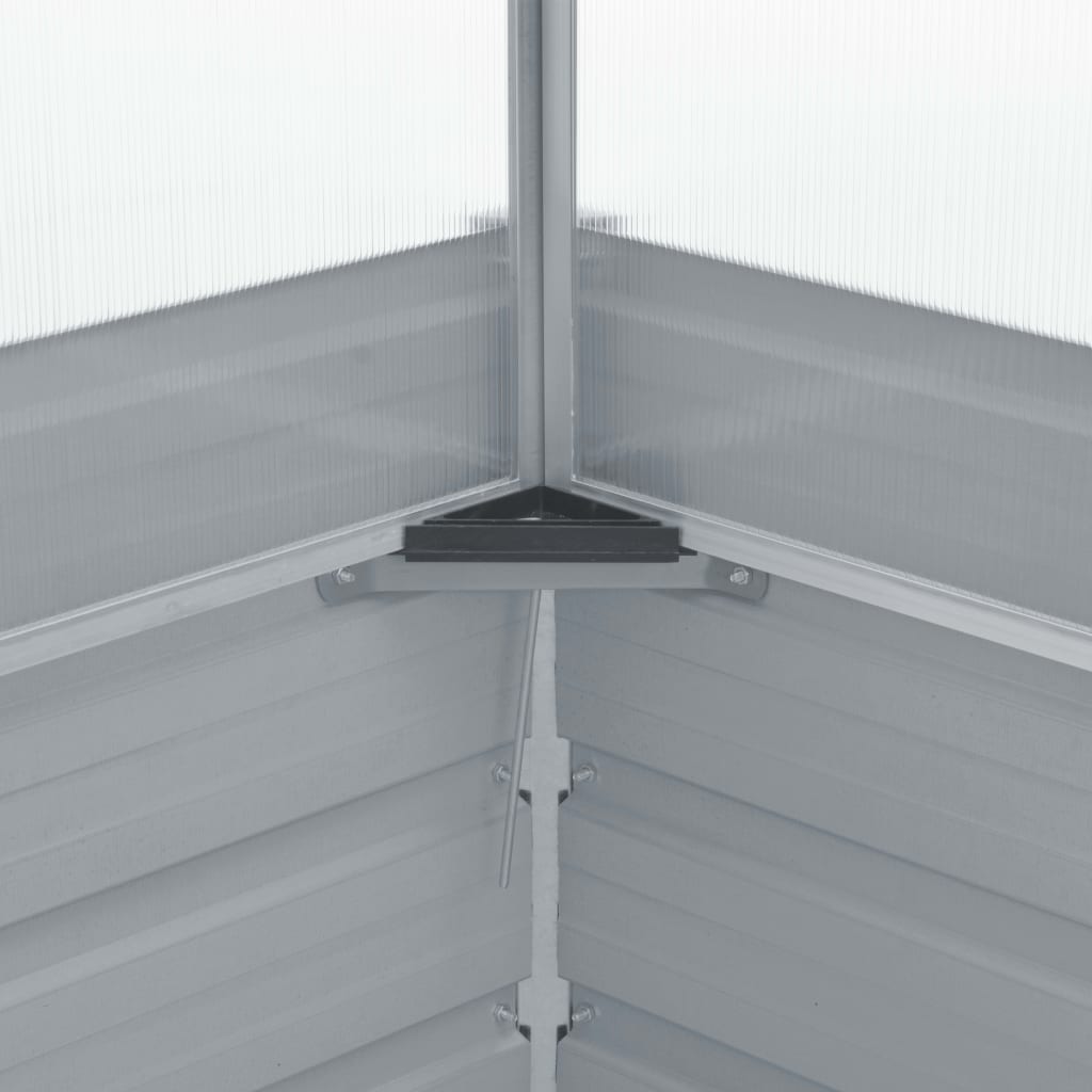 Staklenik 100x100x85 cm Galvanizirani Čelik Sivi