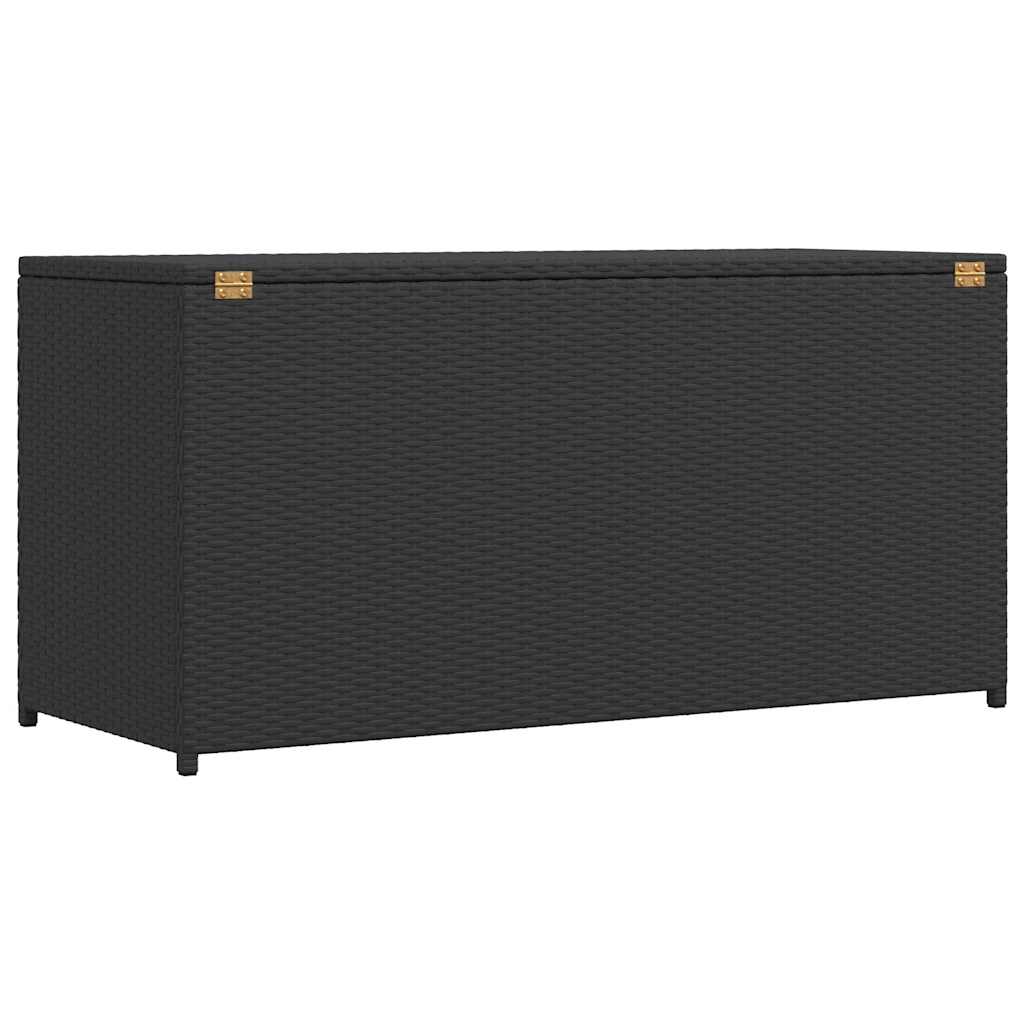 Vrtna kutija za pohranu crna 120 x 50 x 60 cm od poliratana