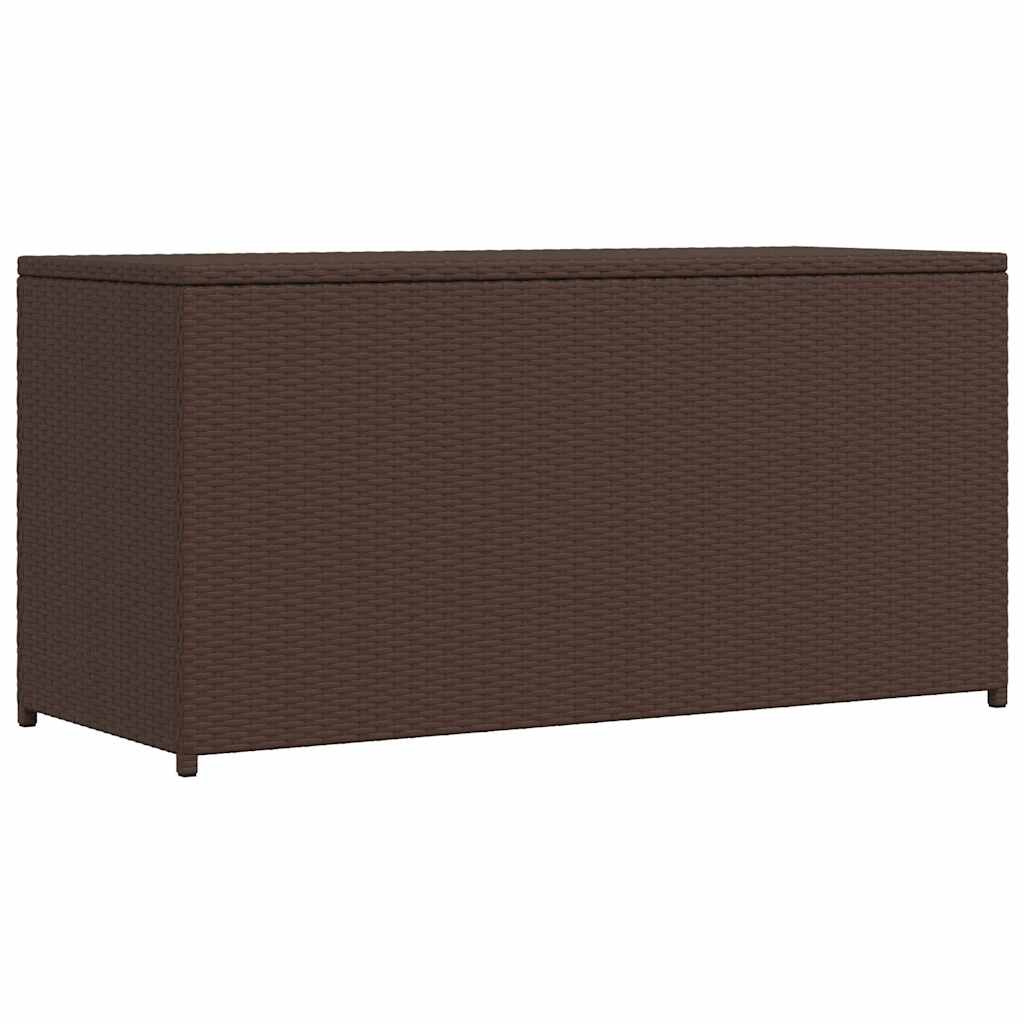 Vrtna kutija za pohranu od poliratana smeđa 120 x 50 x 60 cm
