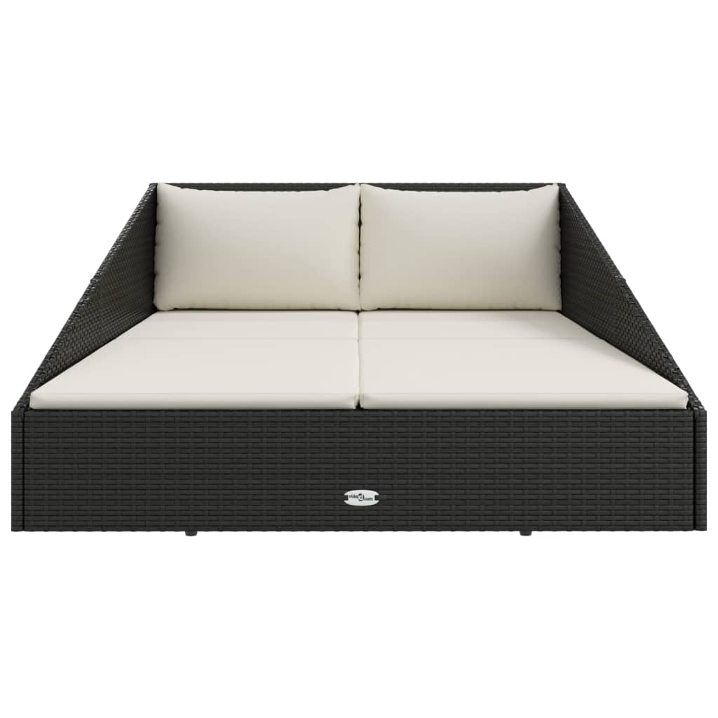 Vrtni krevet crni 110 x 200 cm od poliratana