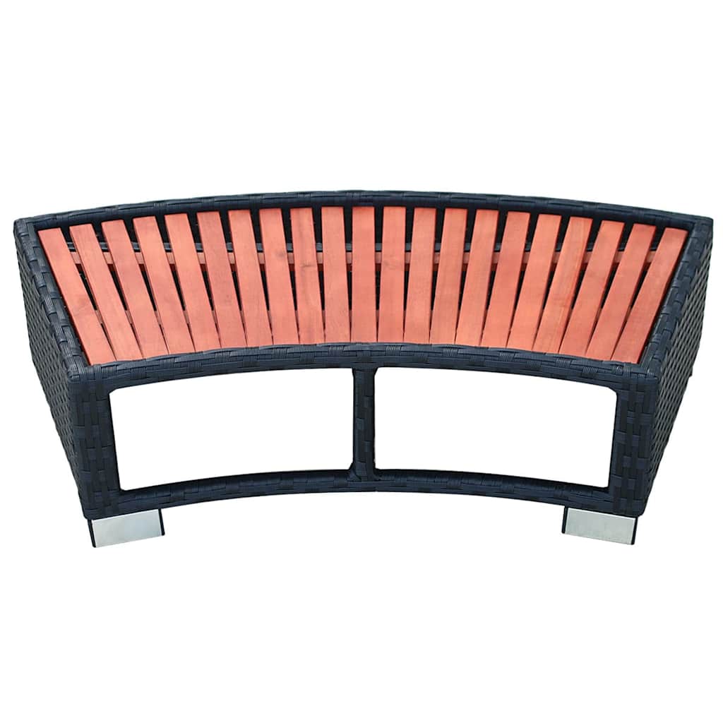Stepenica za vruću kupku od poliratana 92 x 45 x 25 cm crna