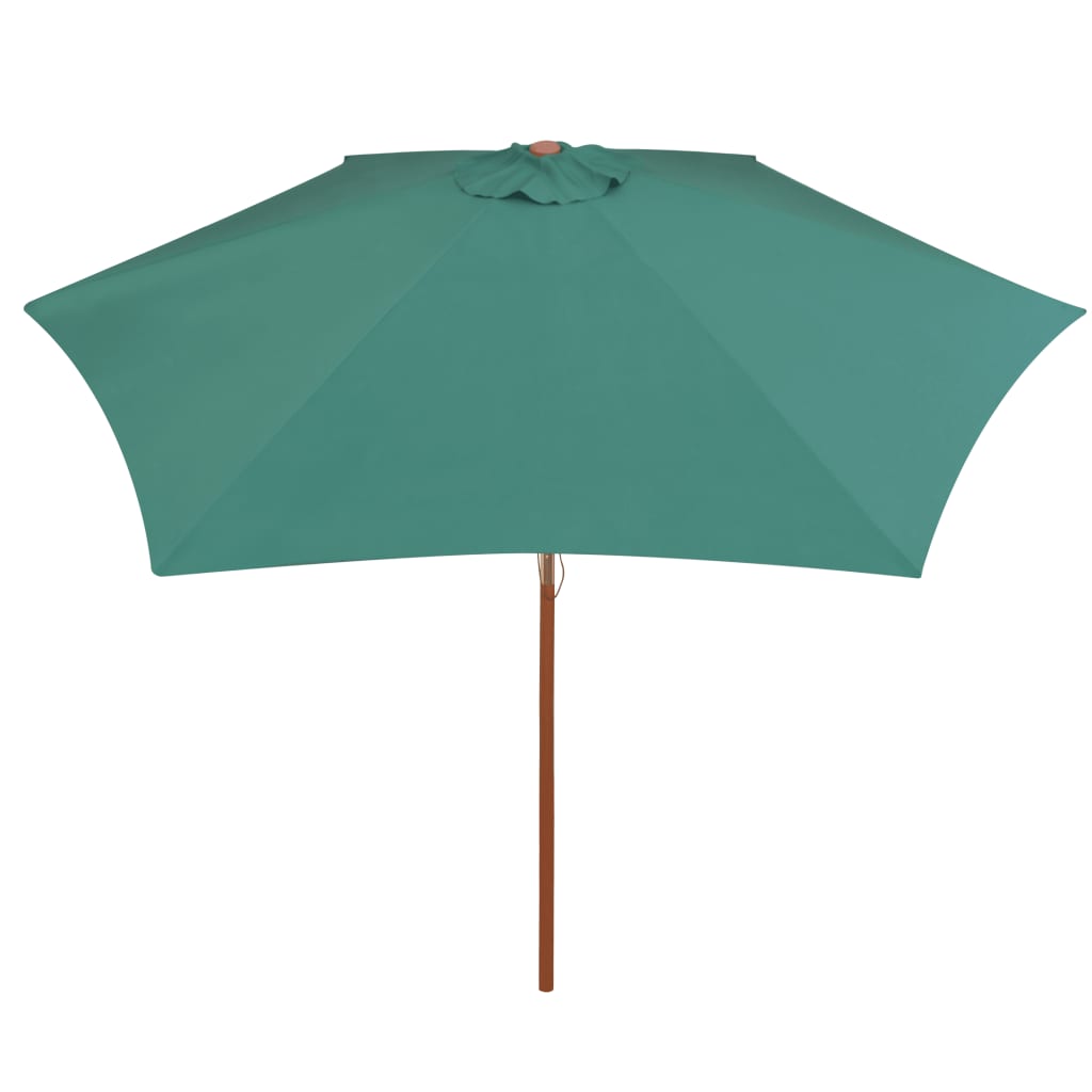 Suncobran 270 x 270 cm s drvenim stupom zeleni