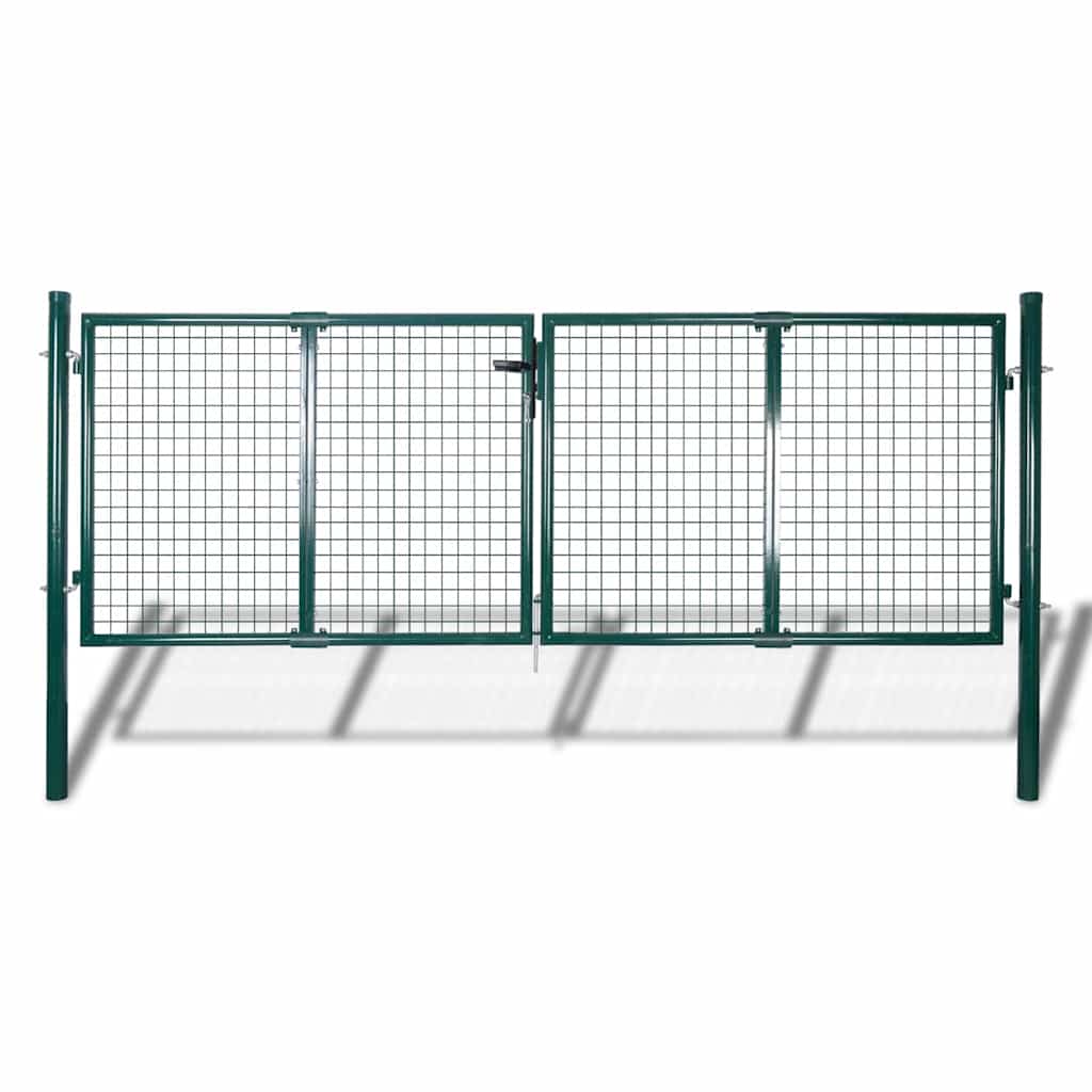 Vrata za ogradu Čelik 300x125 cm Zelena