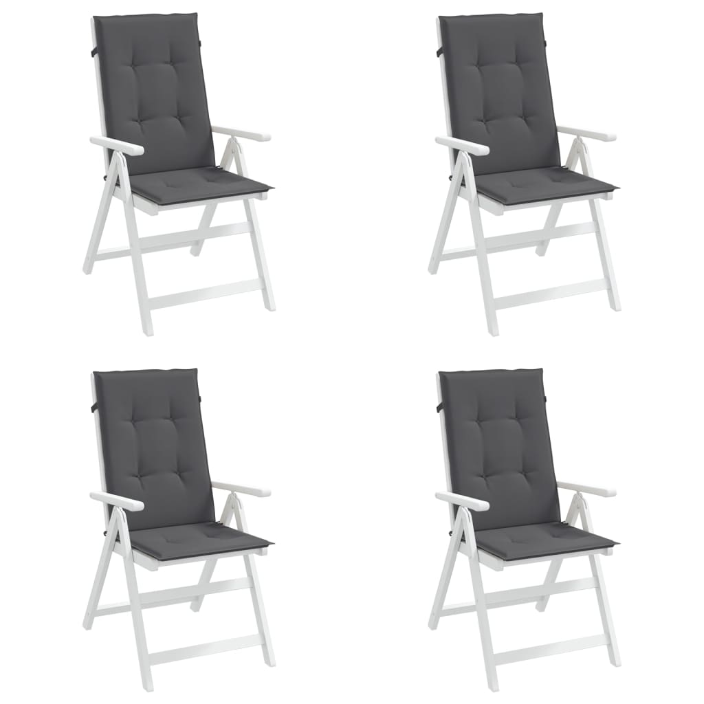 Jastuci za vrtne stolice 4 kom antracit 120x50x3 cm od tkanine