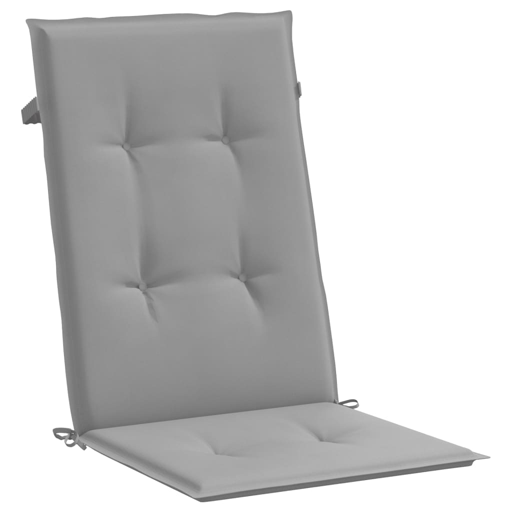 Jastuci za vrtne stolice 2 kom sivi 120 x 50 x 3 cm od tkanine