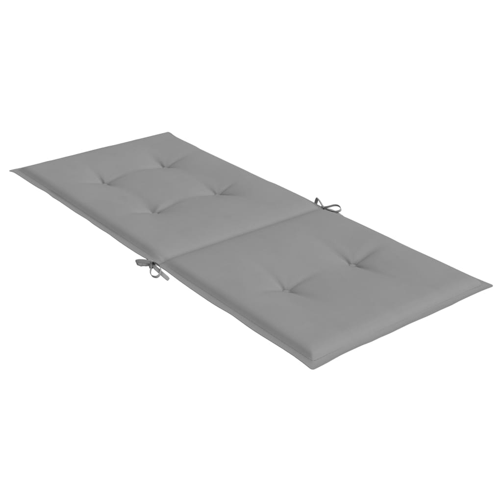 Jastuci za vrtne stolice 2 kom sivi 120 x 50 x 3 cm od tkanine
