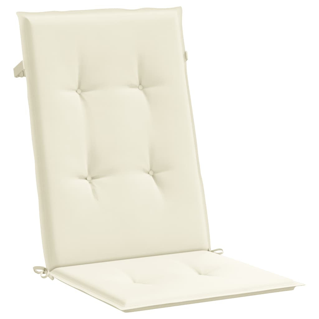 Jastuci za vrtne stolice 2 kom krem 120 x 50 x 3 cm od tkanine