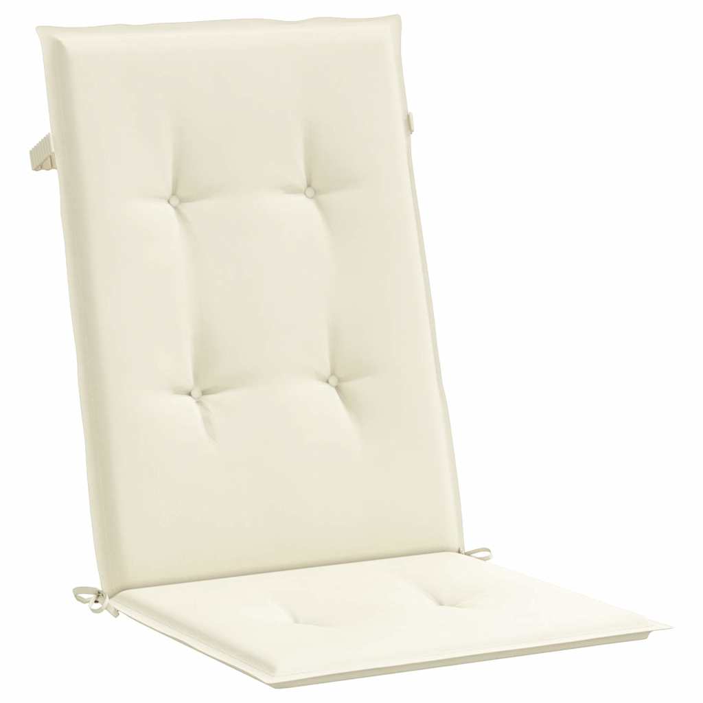 Jastuci za vrtne stolice 4 kom krem 120 x 50 x 2 cm od tkanine