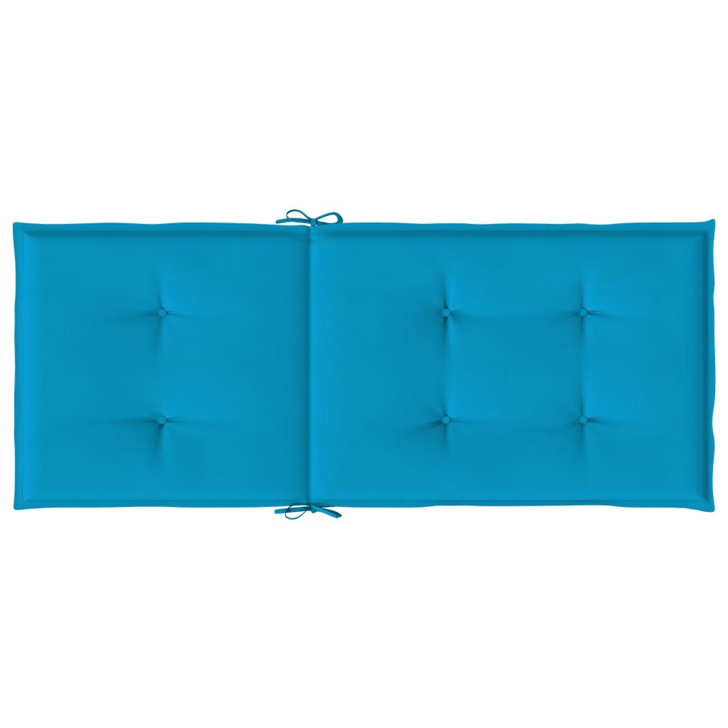 Jastuci za vrtne stolice 2 kom plavi 120 x 50 x 3 cm od tkanine