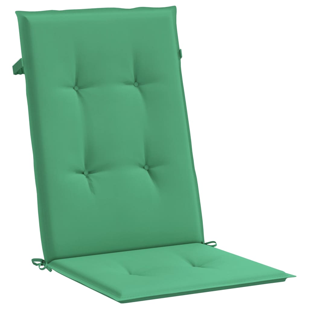 Jastuci za vrtne stolice 4 kom zeleni 120x50x3 cm od tkanine