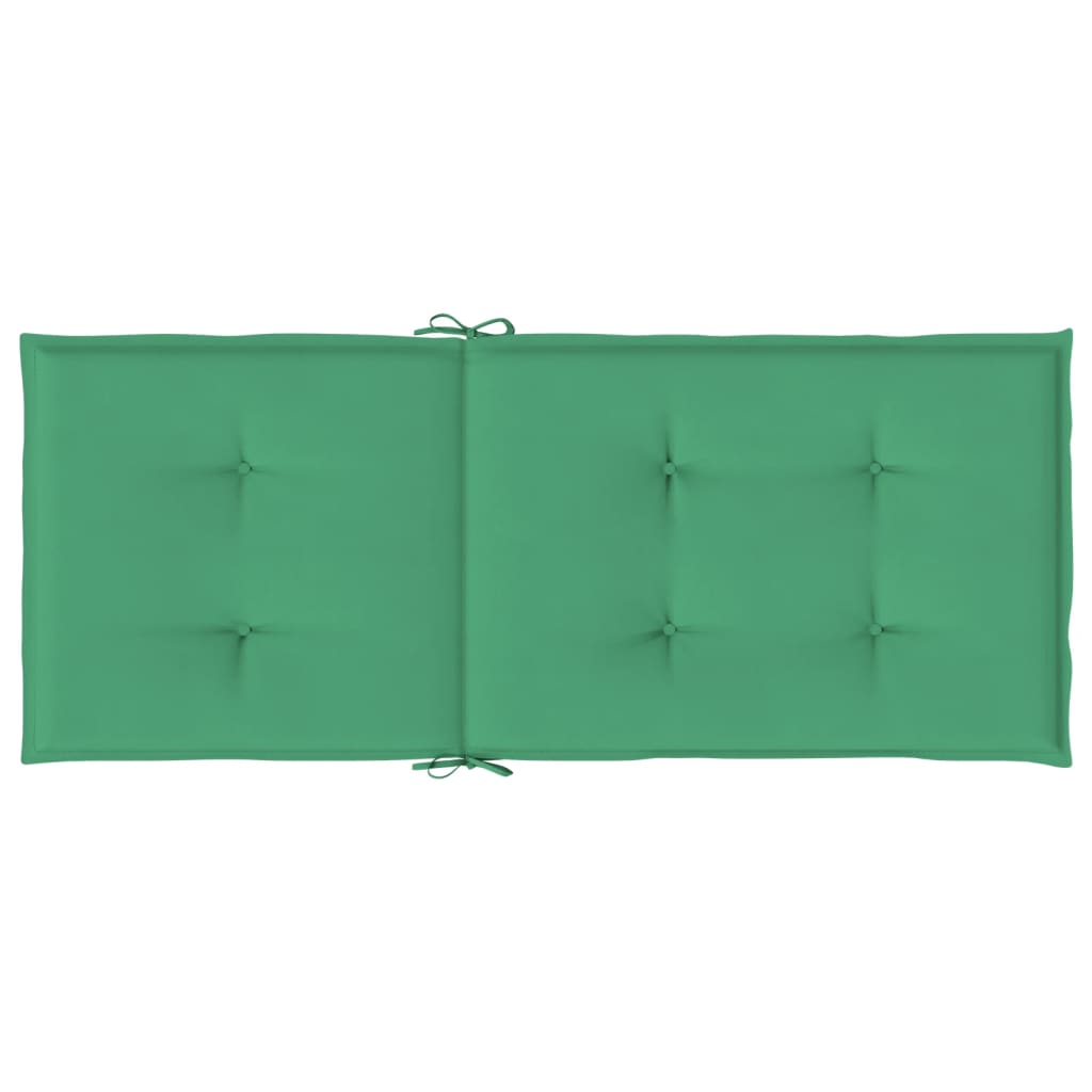 Jastuci za vrtne stolice 4 kom zeleni 120x50x3 cm od tkanine