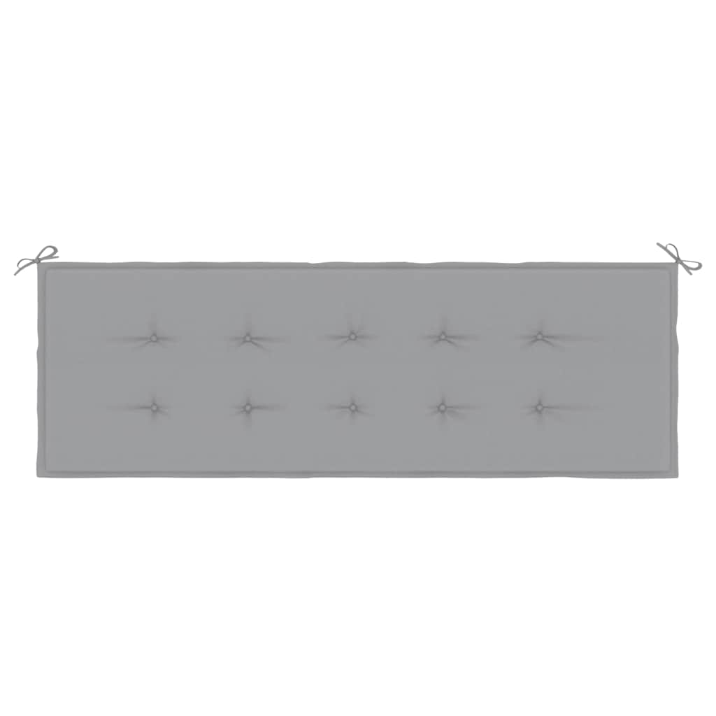 Jastuk za vrtnu klupu sivi 150x50x4 cm od tkanine Oxford