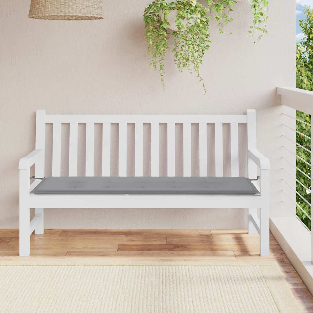 Jastuk za vrtnu klupu sivi 150x50x4 cm od tkanine Oxford