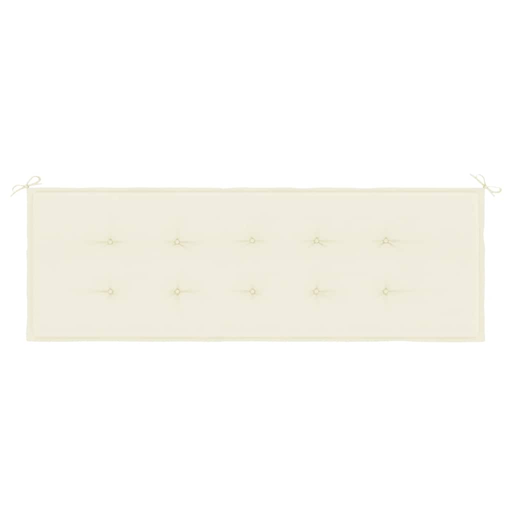 Jastuk za vrtnu klupu krem 150x50x4 cm od tkanine Oxford