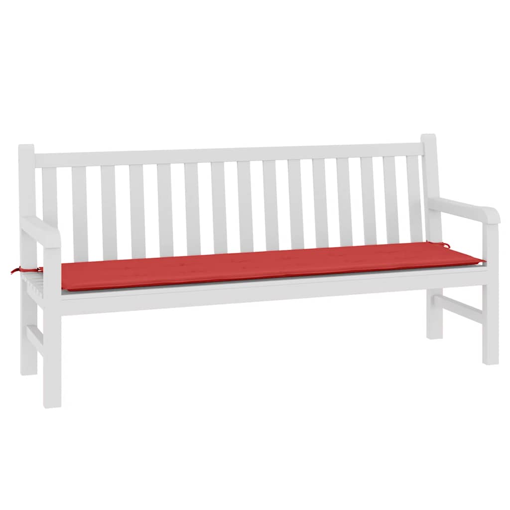 Jastuk za vrtnu klupu crveni 180 x 50 x 3 cm od tkanine Oxford