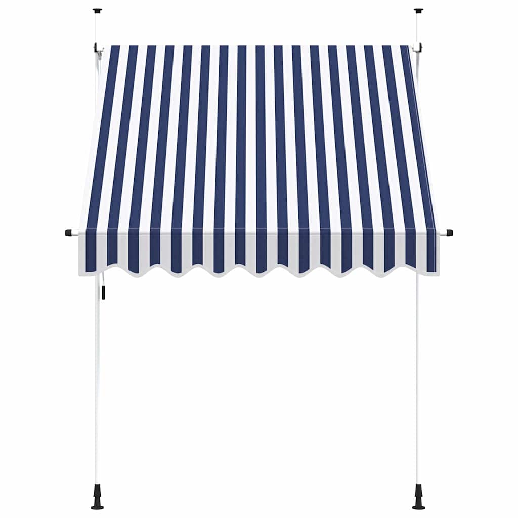 Tenda na ručno uvlačenje 200 cm plavo-bijela prugasta